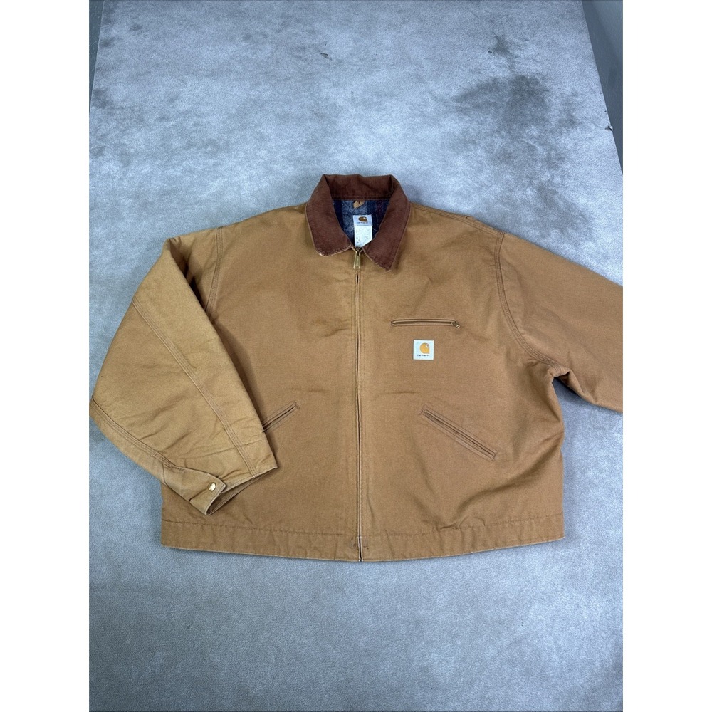 vintage Carhartt blanket-lined Detroit-style work jacket Size 52